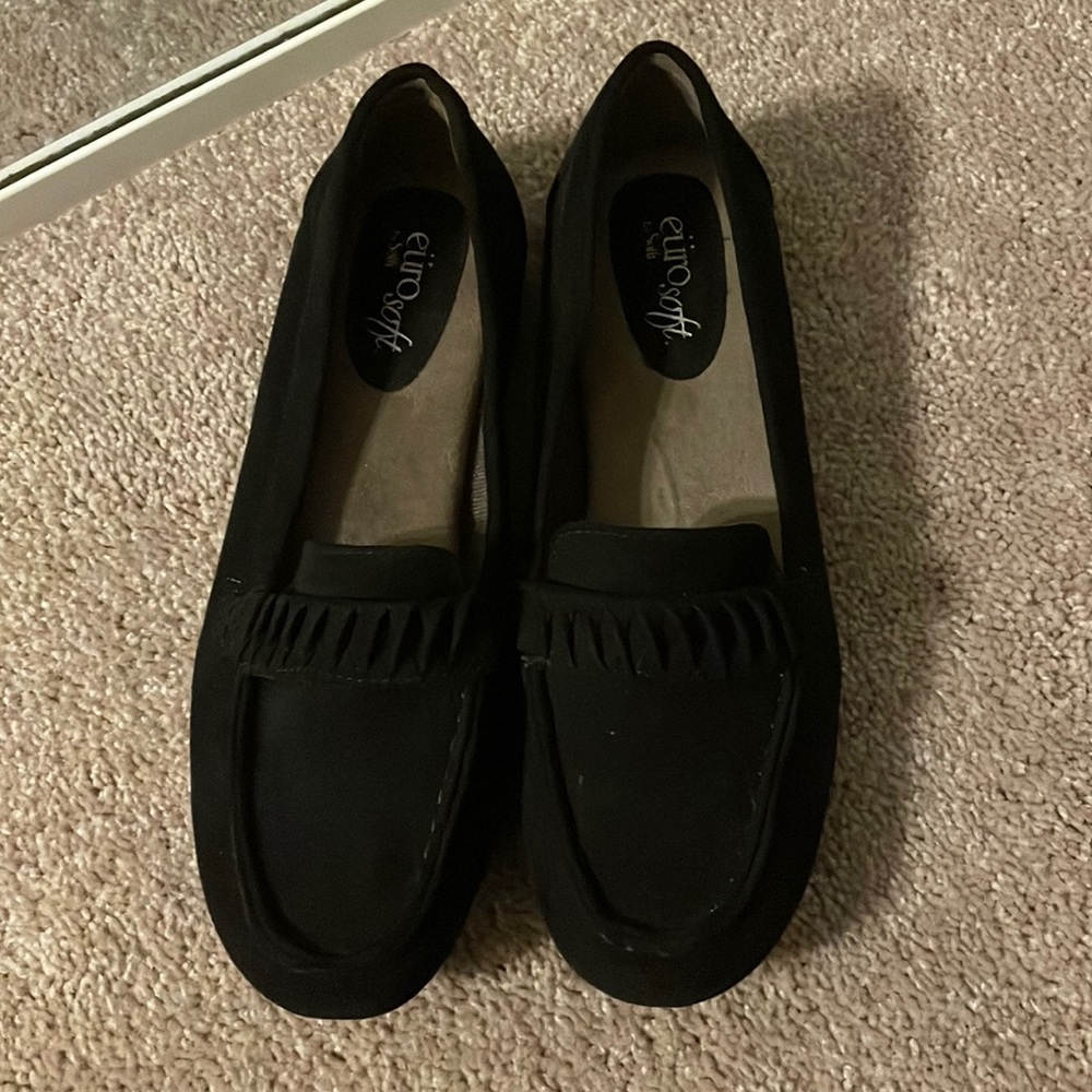 Black euro soft loafers